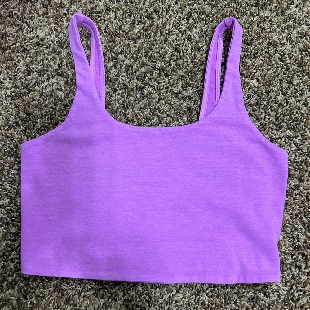wild fable Purple Ribbed Cropped Tank